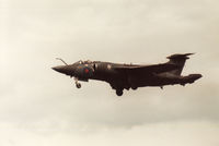 XT273 @ EGQS - Buccaneer S.2B of 12 Squadron on final approach to RAF Lossiemouth in the Summer of 1988. - by Peter Nicholson