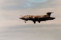 XV161 @ EGQS - Buccaneer S.2B of 12 Squadron on final approach to RAF Lossiemouth in the Summer of 1988. - by Peter Nicholson