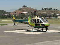 N961SD @ POC - Parked on the westside helipad and rear door left open to allow heat to escape - by Helicopterfriend