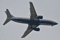N330UA @ KORD - United Airlines Boeing 737-322, N330UA 4R approach KORD. - by Mark Kalfas