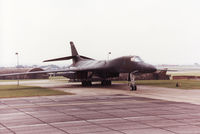 86-0111 @ EGDM - B-1B Lancer, callsign Norse 41, named Ace in the Hole of 319th Bomb Wing at Grand Forks AFB on the flight-line at the 1990 Boscombe Down Battle of Britain 50th Anniversary Airshow. - by Peter Nicholson