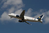 TS-INB @ EBLG - Flight LBT5131 is taking off from RWY 23L - by Daniel Vanderauwera