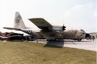 1212 @ EGDM - C-130H Hercules, callsign Uniforce 1212, of Western Air Command United Arab Emirates Air Force on display at the 1990 Boscombe Down Battle of Britain 50th Amnniversary Airshow. - by Peter Nicholson