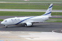 4X-EKB @ EDDL - EL AL Israel Airlines, Boeing 737-858, CN: 29958/249 - by Air-Micha