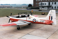 ZF145 @ EGDM - Tucano T.1, callsign Embassy Topaz, of 7 Flying Training School at RAF Church Fenton on the flight-line at the 1990 Boscombe Down Battle of Britain 50th Anniversary Airshow. - by Peter Nicholson