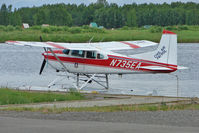 N735EA @ LHD - 1985 Cessna A185F, c/n: 18504442 at Lake Hood - by Terry Fletcher
