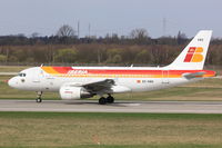 EC-KBX @ EDDL - Iberia, Airbus A319-111, CN: 3078, Aircraft Name: Oso Pardo - by Air-Micha