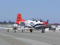 N28XC @ KHHF - North American T-28C taxiing in at Hawthorne Airport - by Mark Kalfas