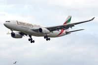 A6-EAQ @ EGNT - Airbus A330-243 on finals to 25 at Newcastle Airport in June 2010. - by Malcolm Clarke