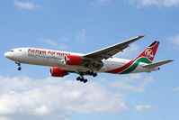 5Y-KQU @ EGLL - Kenya Airways - by Chris Hall