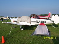N2418H @ KOSH - Airventure 2010 - vintage aircraft parking - by snoskier1