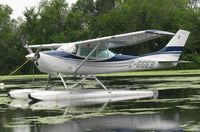 C-GGEB @ 96WI - Cessna 182F Skylane moored at AirVenture 2010. - by Kreg Anderson