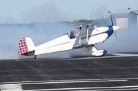 N913CB @ DLZ - Testing smoke on the ramp at Delaware, Ohio during the EAA fly-in breakfast. - by Bob Simmermon