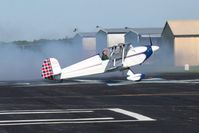 N913CB @ DLZ - Testing smoke on the ramp at Delaware, Ohio during the EAA fly-in breakfast. - by Bob Simmermon