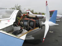 N628SC @ SZP - Gyroflug SC 01 B 160 SPEED CANARD, Lycoming O-320-D1A 160 Hp tri-blade pusher prop, von Deutschland, uncowled engine with oil cooler on the lower left. Experimental, Exhibition class - by Doug Robertson