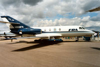 N909FR @ EGVA - Falcon 20DC of Flight Refuelling Aviation on display at the 1991 Intnl Air Tattoo at RAF Fairford. - by Peter Nicholson