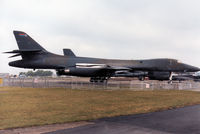86-0122 @ EGDM - B-1B Lancer named Excalibur of 46th Bomb Squadron/319th Bomb Wing at Grand Forks AFB on display at the 1990 Boscombe Down Battle of Britain 50th Anniversary Airshow. - by Peter Nicholson