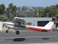 N5443L @ SZP - 1980 Cessna 152 II, Lycoming O-235 110 Hp, takeoff climb Rwy 22 - by Doug Robertson