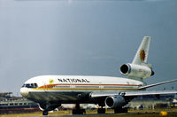 N81NA @ LHR - DC-10-30 named Renee of National Airlines taxying to the active runway at Heathrow in the Summer of 1976. - by Peter Nicholson