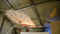 BAPC057 @ EGSU - BAPC57 - Percy Sinclair Pilcher - Hawk Replica glider displayed over the foyer in the AirSpace Hanger - by Eric.Fishwick