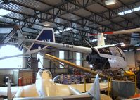 G-DELB @ X3DT - Robinson R22 Beta (minus rotorblades) at the AeroVenture, Doncaster