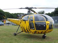 N9362 - Aerospatiale SA.316B Alouette III parked on the lawn in front of the AeroVenture Museum, Doncaster