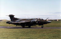 XV864 @ EGQS - Buccaneer S.2B of 12 Squadron taxying to the active runway at RAF Lossiemouth in May 1990. - by Peter Nicholson