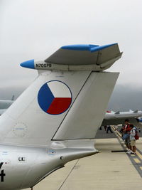 N700PB @ NTD - 1968 Aero Vodochody L-29 DELFIN (Dolphin) tandem trainer, M701 Turbojet 1,960 lb st, NATO Code Name: MAYA, tail - by Doug Robertson