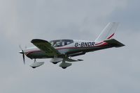 G-BNDR @ EGSH - Landing at Norwich. - by Graham Reeve