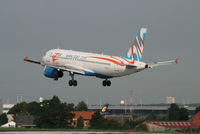 TC-IZA @ EBBR - Several seconds before landing on RWY 25L - by Daniel Vanderauwera