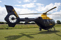 G-NEAU @ X5FB - Eurocopter EC-135T-2 (Northumbria Police Authority) at Fishburn Airfield in July 2010. - by Malcolm Clarke
