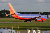 N738CB @ ORF - Southwest Airlines N738CB (FLT SWA21) taxiing to the gate via taxiway Charlie after arrival from Baltimore/Washington Int'l (KBWI). - by Dean Heald