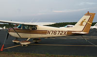 N7672X @ CQX - Handsome 1961 Skyhawk sits at Chatham Municipal Airport, Cape Cod, MA. - by Daniel L. Berek