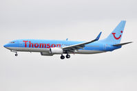 G-FDZF @ EGSS - Thomson Airways - by Artur Bado?