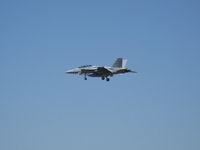 165794 @ CMA - Boeing F/A-18F SUPER HORNET, tailhook raised, on final Rwy 26 - by Doug Robertson