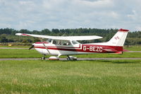 G-BEZO @ EGFP - Skyhawk of Staverton Flying School at Pembrey Airport - by Roger Winser