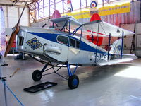 G-ACEJ @ EGBE - DH Fox Moth inside the hangar at Coventry 'Airbase' - by Chris Hall