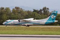 I-ADLT @ LFSB - Air Dolomit flying for Lufthansa MUC-BSL-MUC taxiing on BRAVO - by runway16