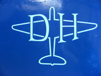 G-AGTM @ EGBE - de Havilland Aircraft Company logo - by Chris Hall