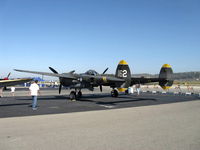 N138AM @ CMA - 1943 Lockheed P-38J '23 SKIDOO', two Allison V1710-89/91 counter-rotating 1,425 Hp each - by Doug Robertson