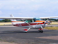 G-BUJN @ EGBE - privately owned Cessna 172 based at Wellesbourne Mountford - by Chris Hall