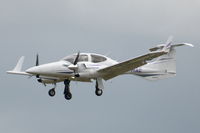 SE-MAE @ ESSF - DA42 on short finals for Hultsfred airport, Sweden - by Henk van Capelle