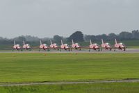 XX266 @ EGSH - Red arrows about to depart from Norwich. - by Graham Reeve