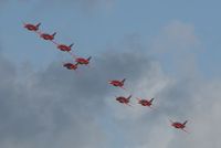 XX306 @ EGSH - Red Arrows about to land after a display. - by Graham Reeve