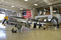 N5500S @ ENW - Parked in the hangar with another P-51, JRFs, J4F - by Glenn E. Chatfield