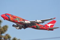 VH-OEJ @ KLAX - Qantas Boeing 747-438, VH-OEJ 25R departure KLAX. - by Mark Kalfas