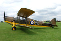 G-ADND @ EGBK - 1936 De Havilland DH87B HORNET MOTH, c/n: 8097 wearing Serial W9385 YG-L at 2010 LAA National Rally at Sywell - by Terry Fletcher