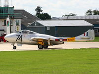 G-VTII @ EGBK - The first DH Vampire to land at Sywell since 1954 - by Chris Hall
