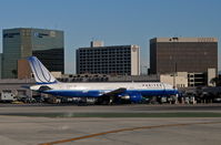 N510UA @ KLAX - United Airlines Boeing 757-222, N510UA at the United Cargo Ramp KLAX. - by Mark Kalfas