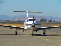 N486PB @ KAPC - LRW Aviation, Missoula, MT operates this 2003 PC-12/45 in from KCMA Camarillo, CA - head on shot - by Steve Nation